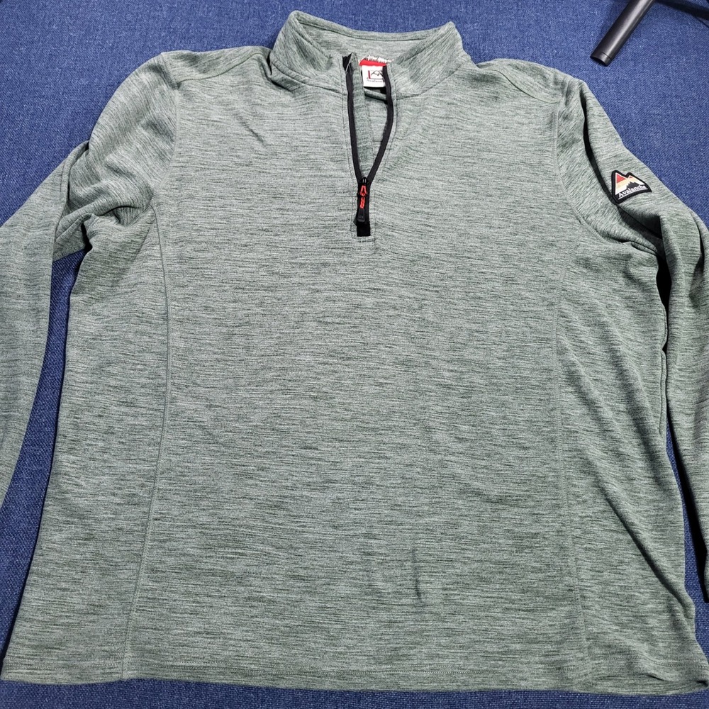 Avalanche Outdoor Supply Company Green Heathered Quarter Zip Pullover Fleece XL